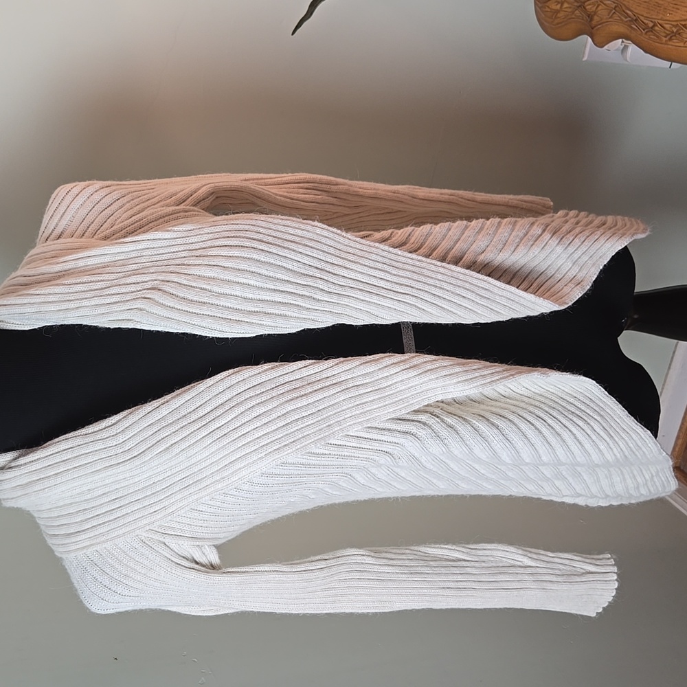Tom Gutie Alpaca Ribbed Open Front Cardigan Sweater